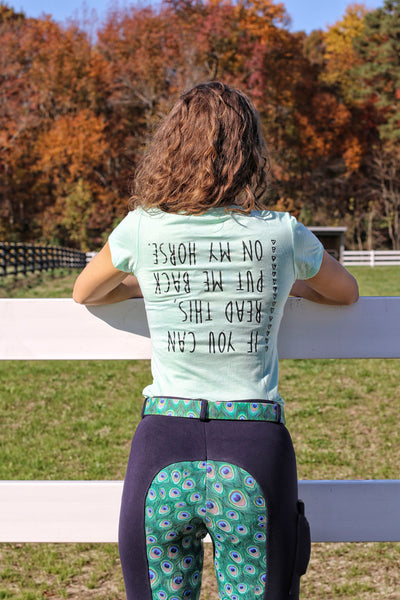 Favorite Tee | Scoop Neck | “Put Me Back on My Horse" Mint Green