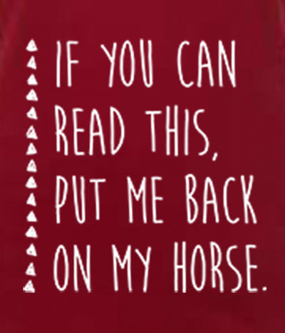 Favorite Tee | Scoop Neck | “Put Me Back on My Horse" Maroon