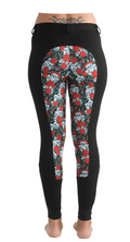 Signature Mid-Waist Breech | Black + Skulls and Roses